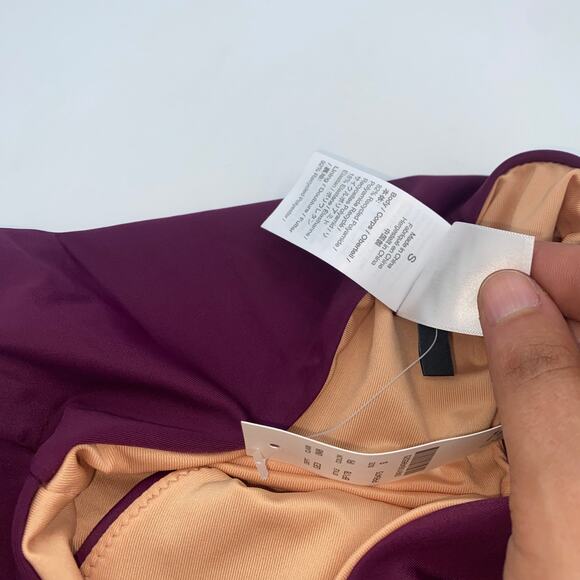 New J. Crew Burgundy Purple High Rise Bikini Swim Bathing Suit Bottom Size Small - Picture 6 of 8